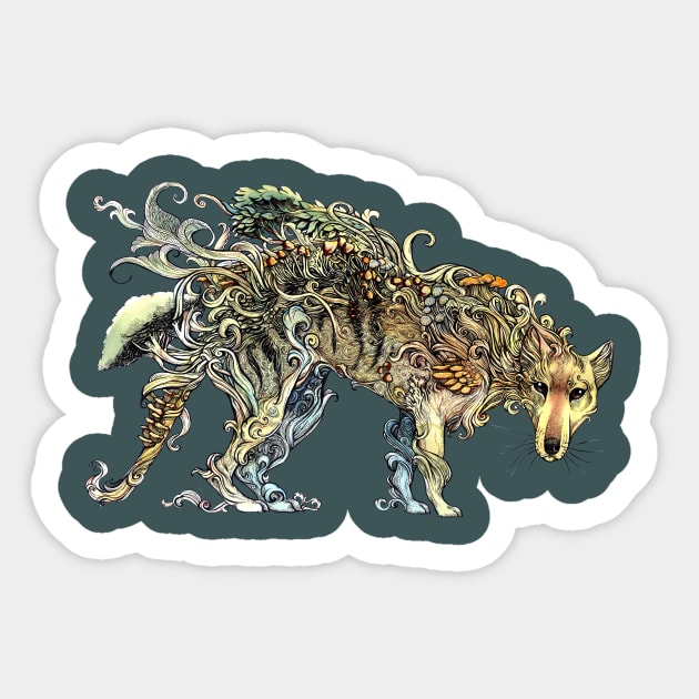 The Thylacine - A Phantom in the Wilderness Sticker by SaraLutra